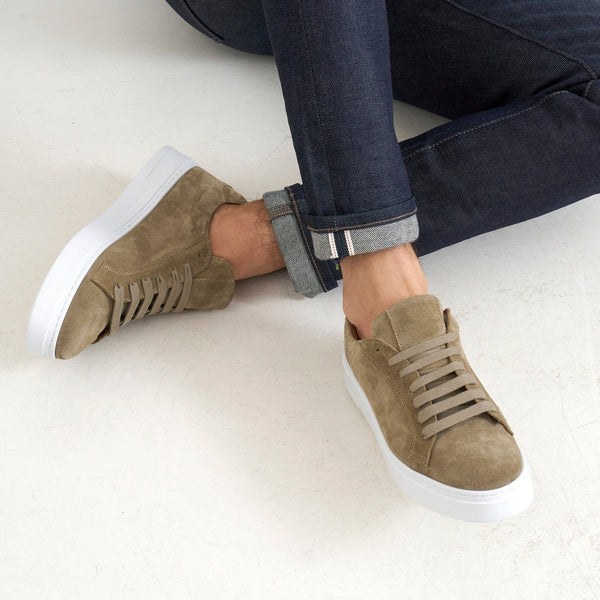 Baskets À Lacets Classique - Taupe - Homme