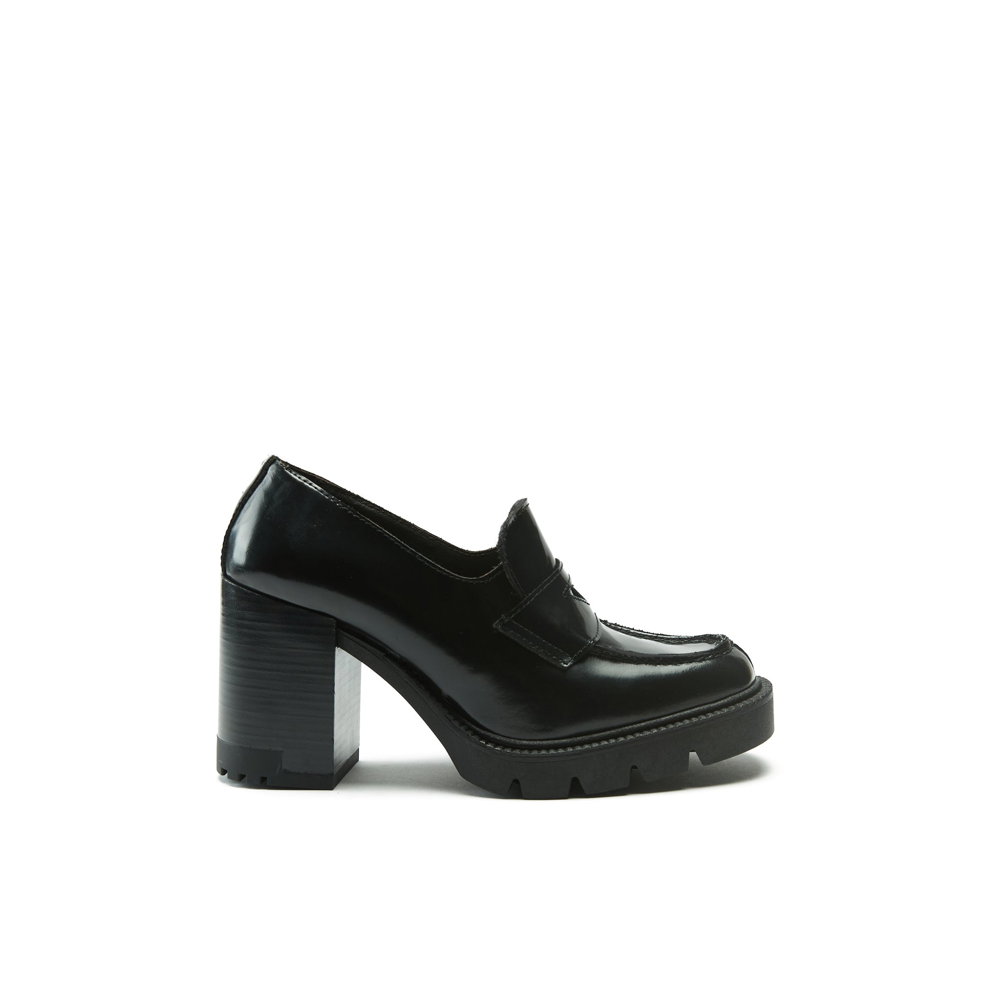 Mocasines Tacón - Negro - Mujer