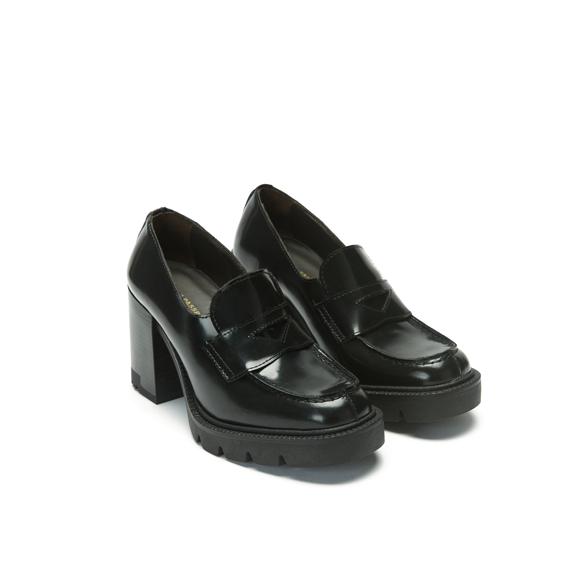 Mocassins À Talon - Noir - Femme