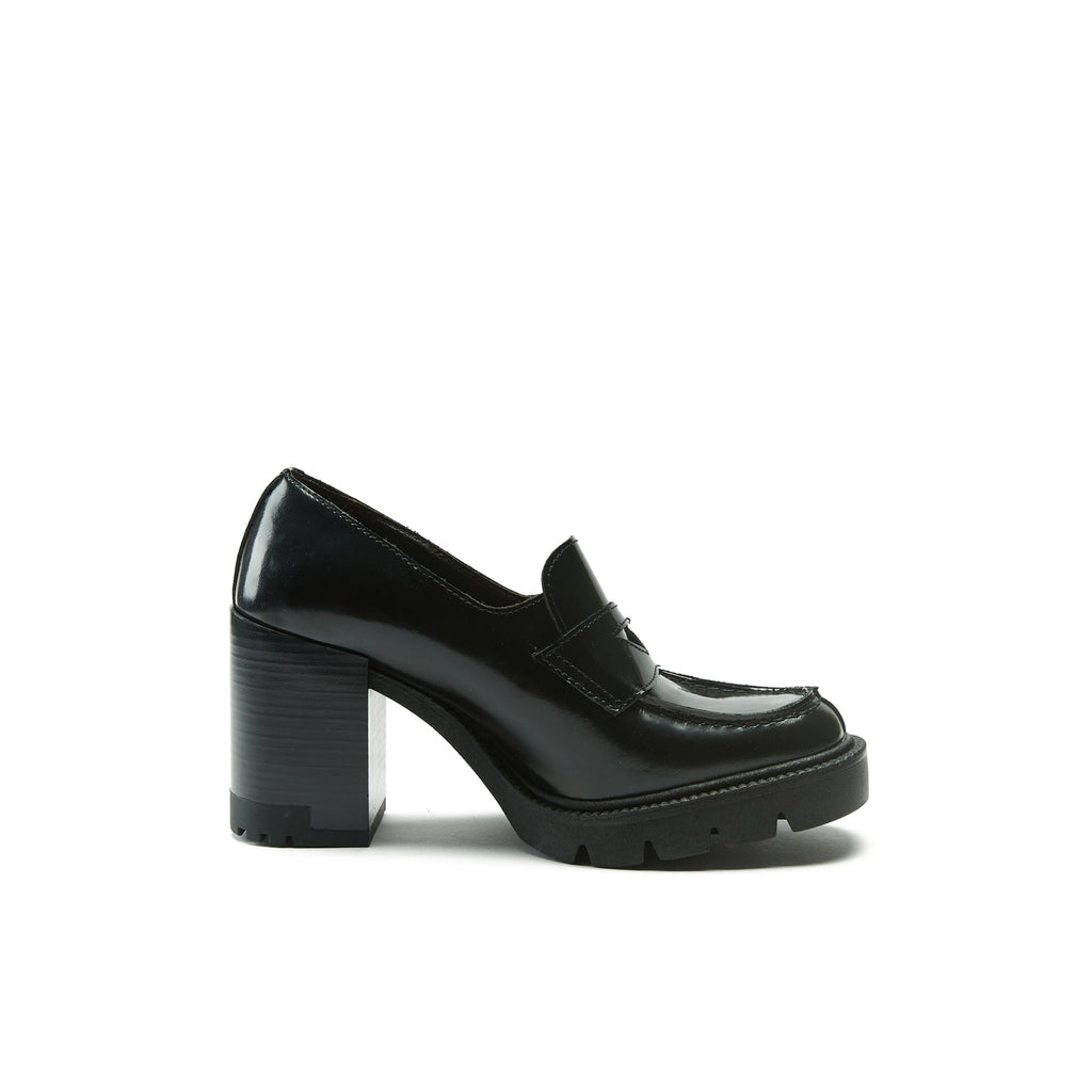 Mocassins À Talon - Noir - Femme