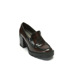 Mocassins À Talon - Bordeaux - Femme