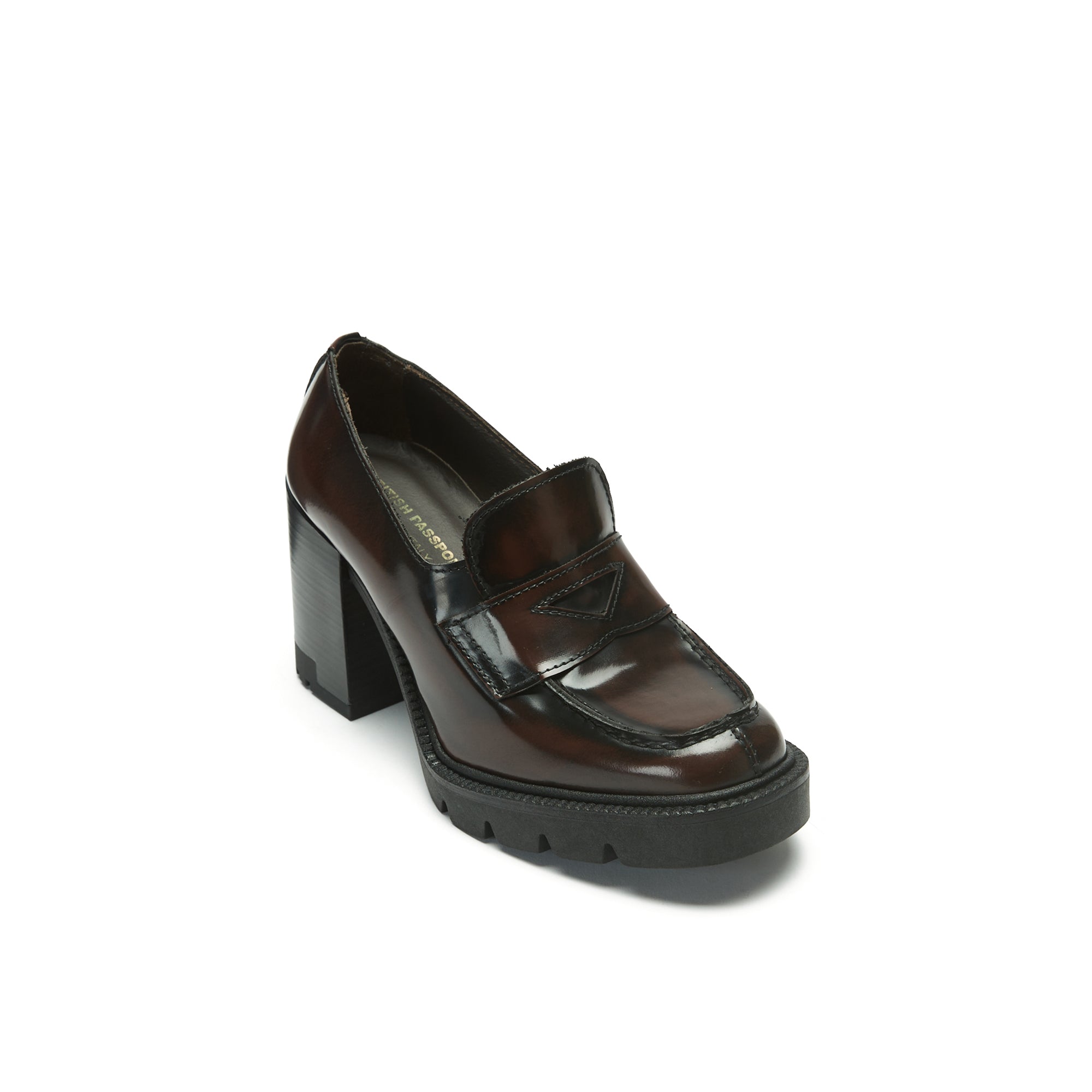 Mocassins À Talon - Bordeaux - Femme