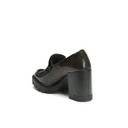 Mocassins À Talon - Bordeaux - Femme