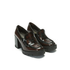 Mocassins À Talon - Bordeaux - Femme