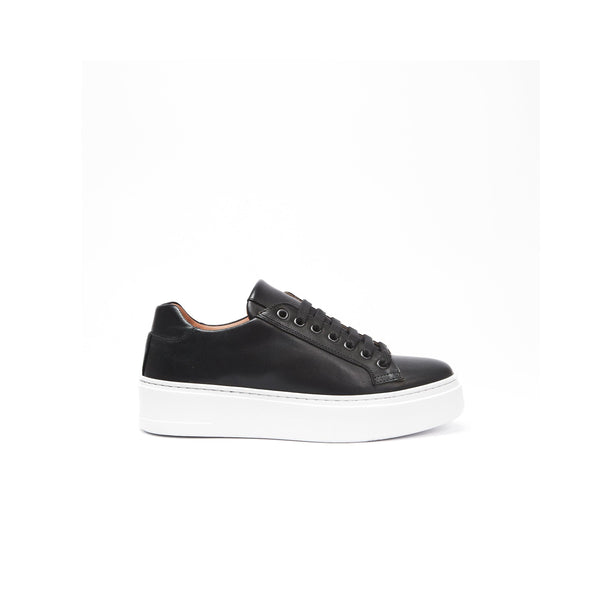 Classic Lace-Up Sneakers - Black - Women