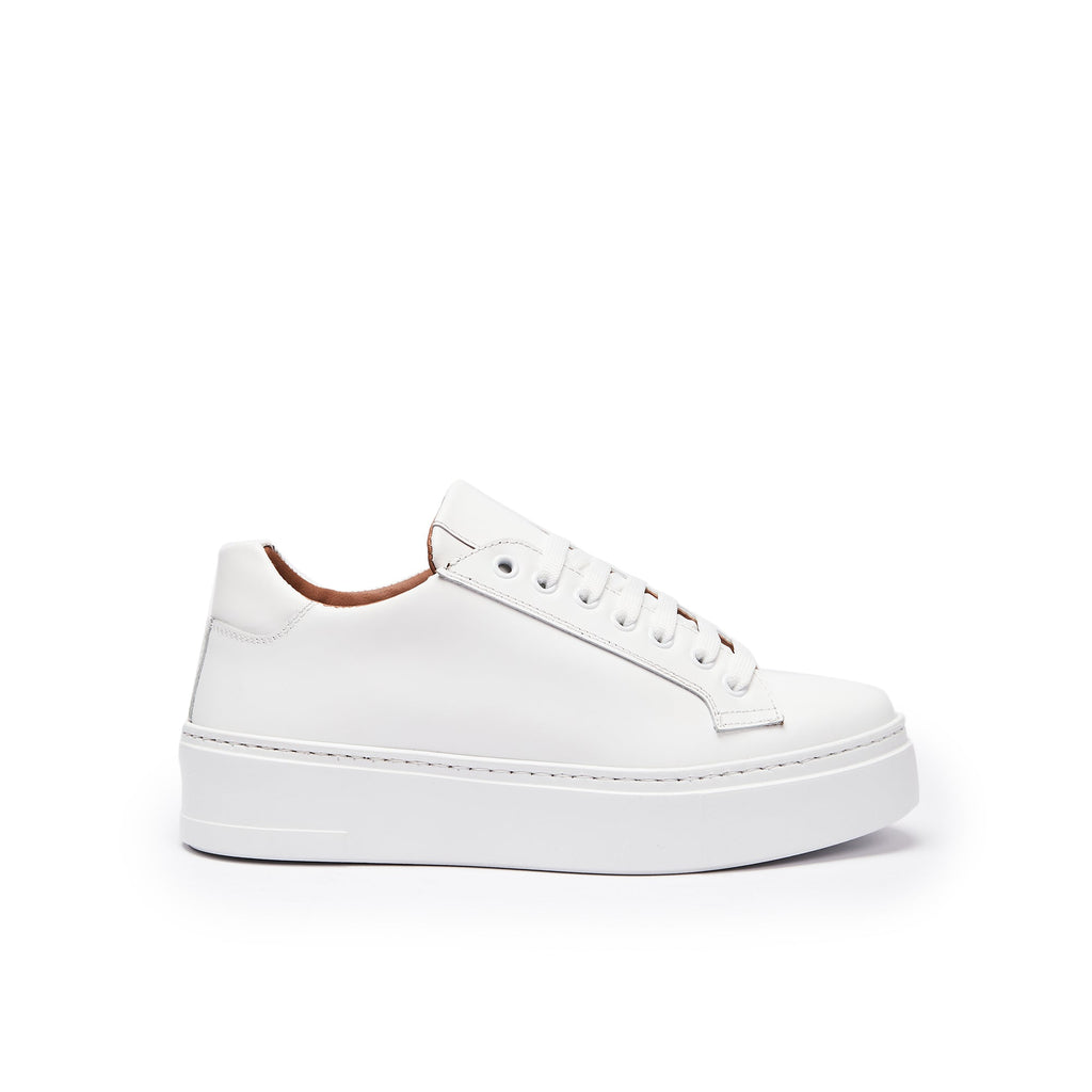 Baskets À Lacets Classiques - Blanc - Femme