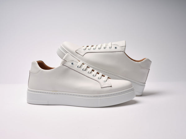 Classic Lace-Up Trainers - White - Women