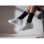 Zapatillas Con Cordones Clásicas - Blanco - Mujer