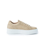 Classic Lace-Up Trainers - Beige - Women
