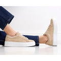 Classic Lace-Up Trainers - Beige - Women