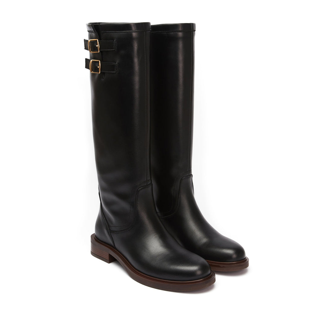 Botas Tubulares Altas - Negro - Mujer