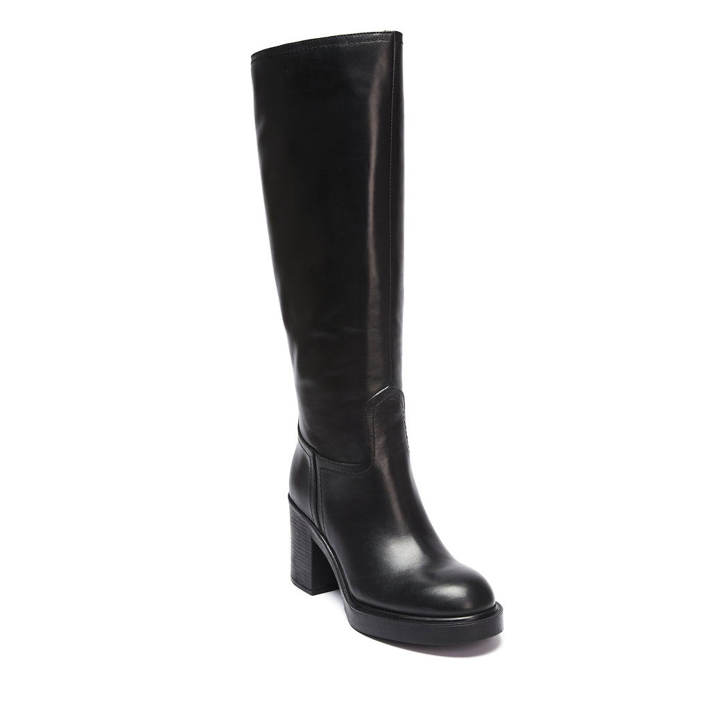 Tubular High Heel Ankle Boot - Black - Women