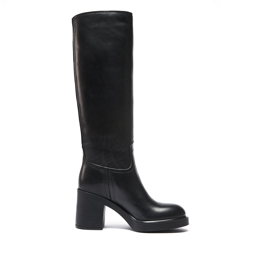 Bottine Tubulaire À Talon Haut - Noir - Femme