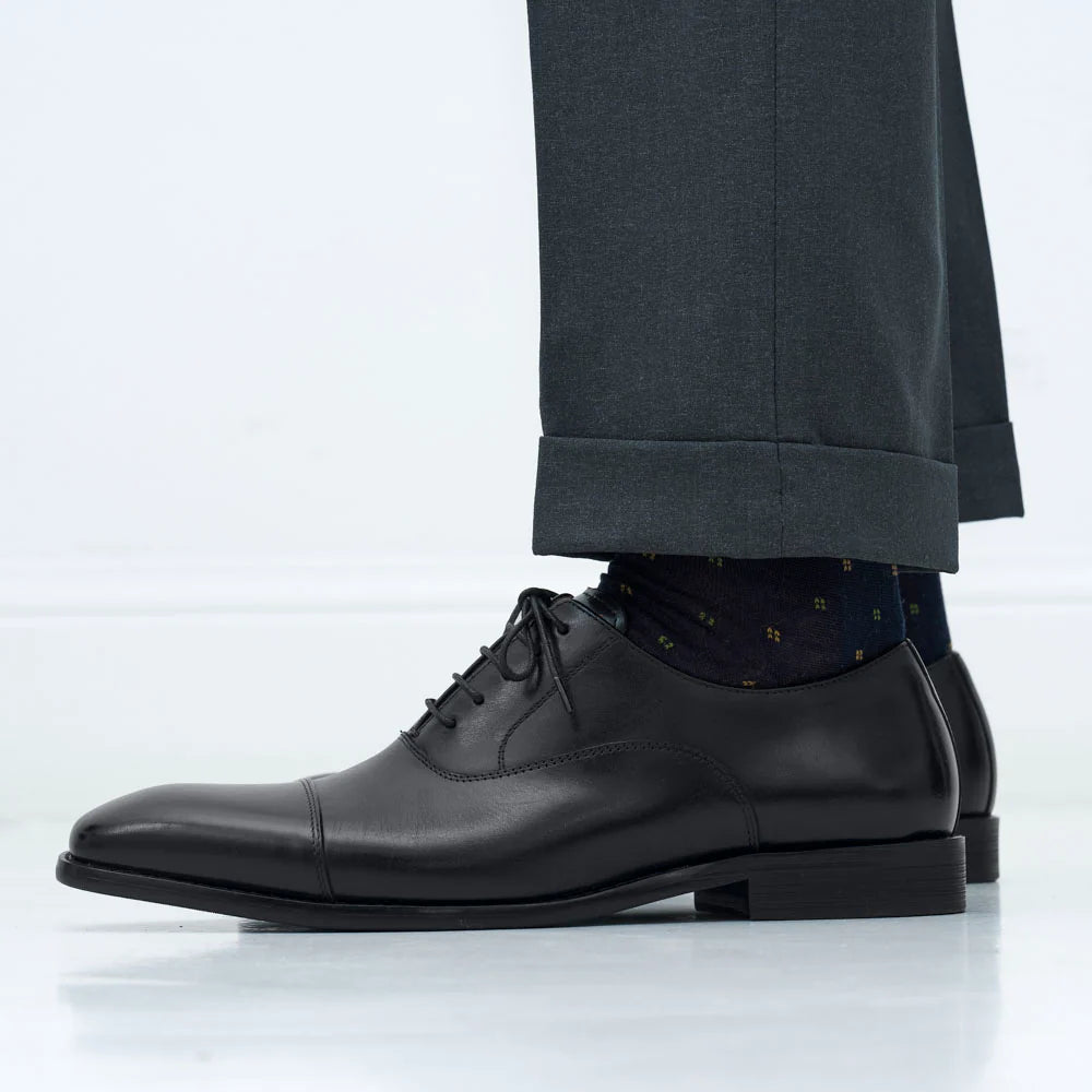 Oxford Straight Cap - Black - Men