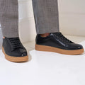Lace-Up Trainers - Black - Men's