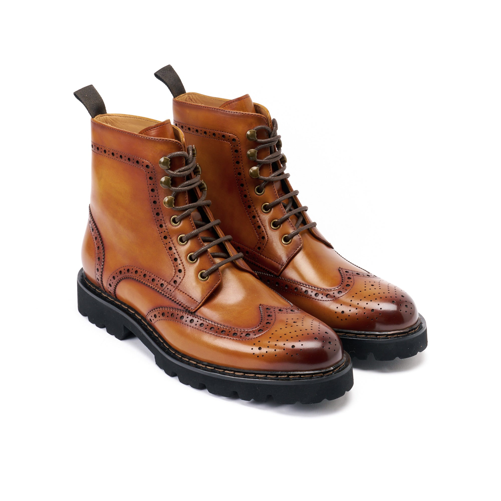 Bottes Derby À Bout D'Aile - Marron Brun - Homme