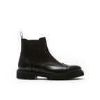 Chelsea Wingtip Ankle Boots - Black - Men