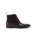 Bottines Derby À Capuche Droite - Marron Foncé - Homme