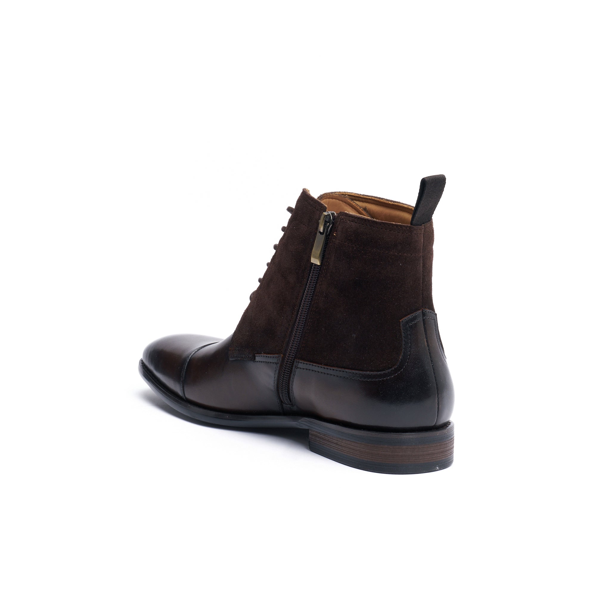 Bottines Derby À Capuche Droite - Marron Foncé - Homme