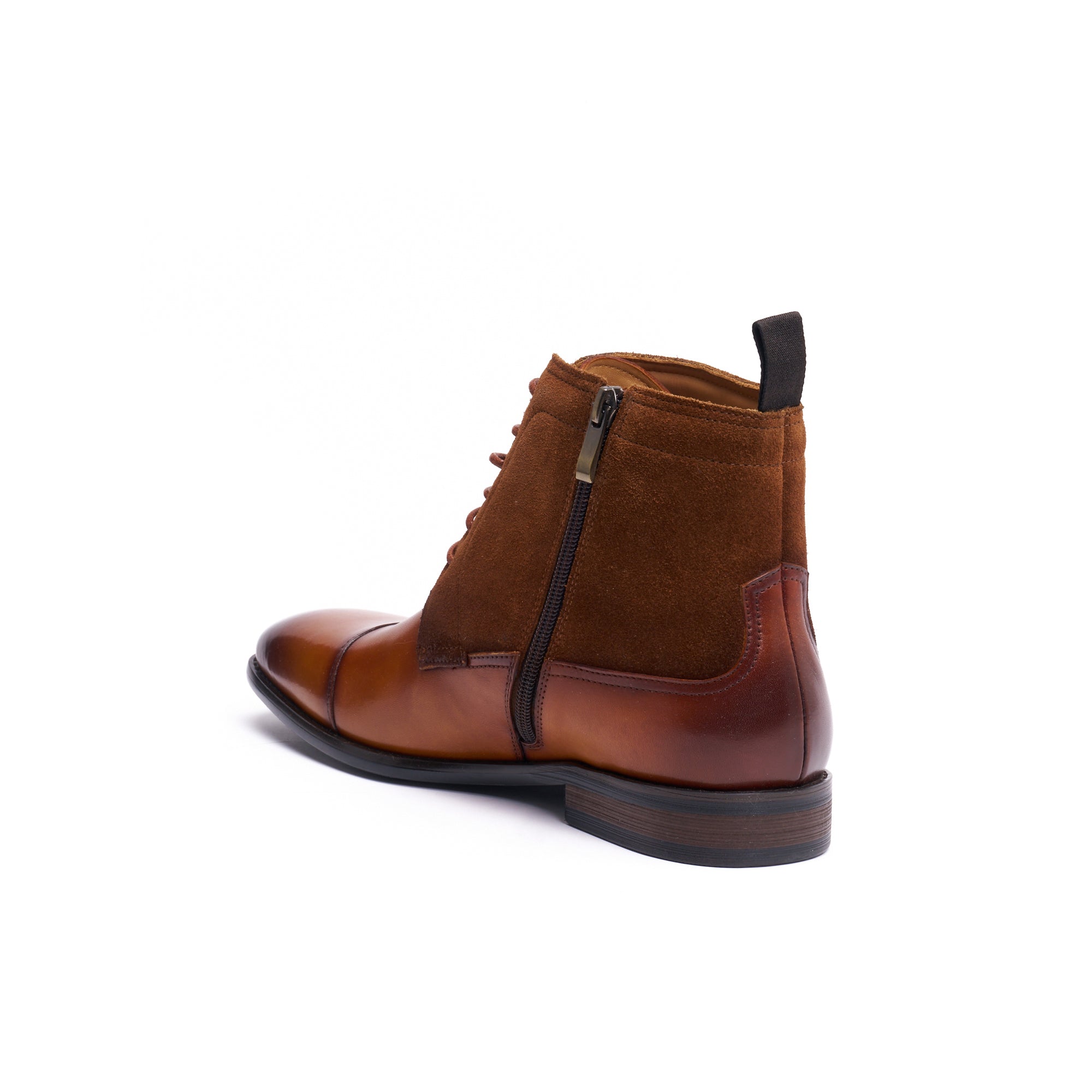 Bottines Derby Droites À Capuchon Tan - Marron - Homme