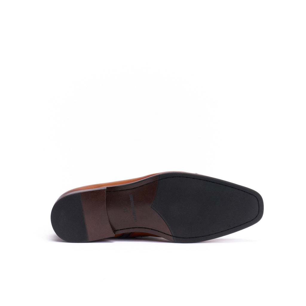 Bottines Derby Droites À Capuchon Tan - Marron - Homme