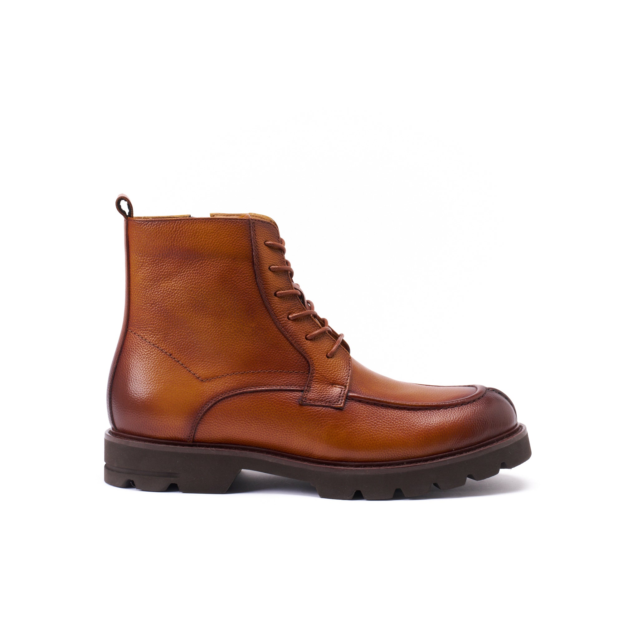 Bottines Derby À Lacets - Marron Brun - Homme