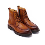Bottines Derby À Lacets - Marron Brun - Homme