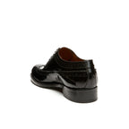 Long Wingtip Derby Shoes - Black - Men's