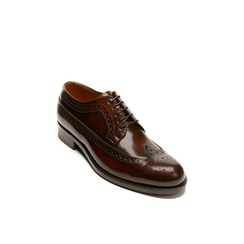 Brown Longwing Derby Shoes - Men