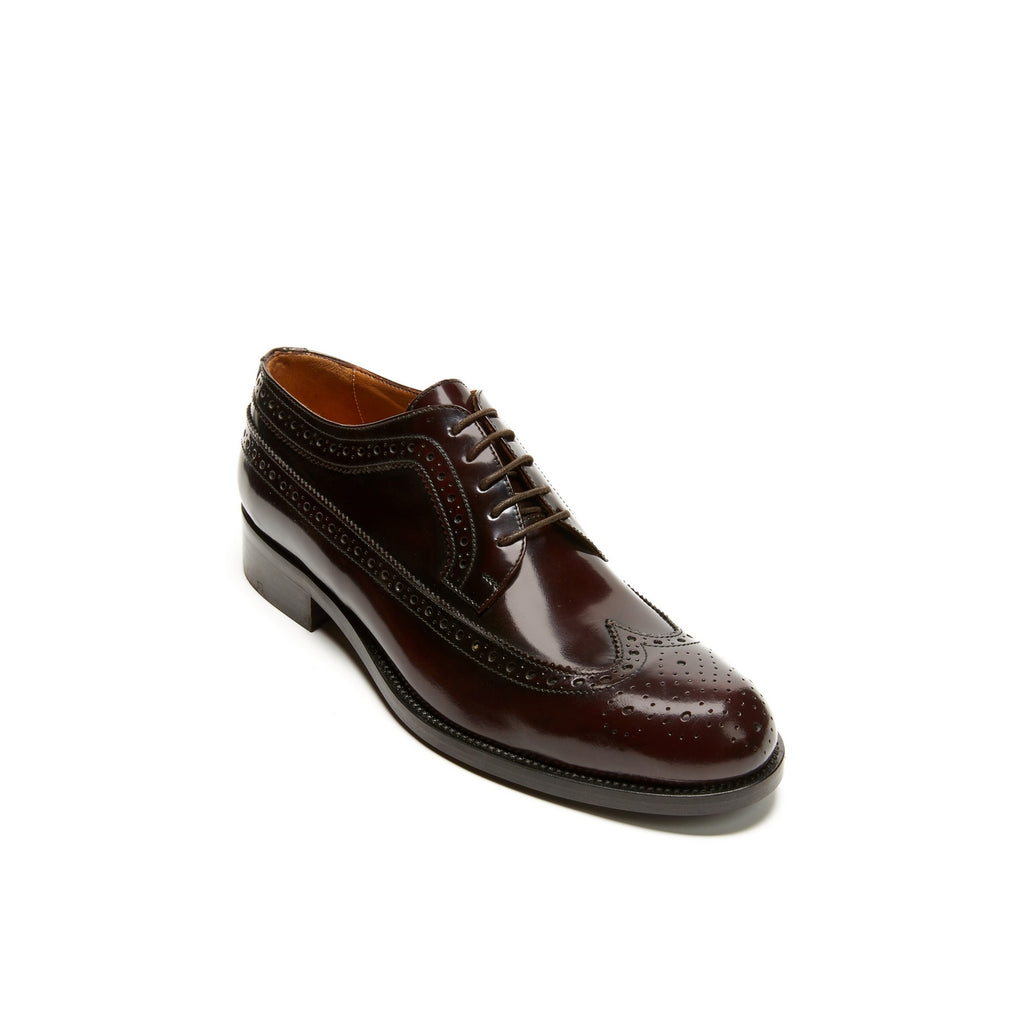 Derby Shoes - Burgundy Longwing Brogues - Men