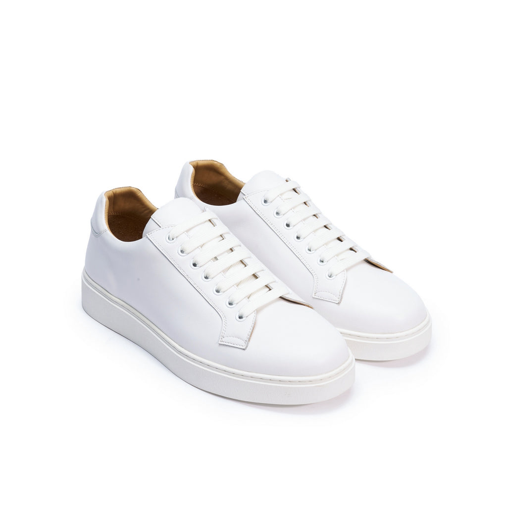 Classic White Lace-Up Sneaker - Men's