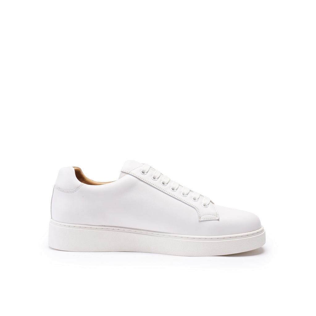 Classic White Lace-Up Sneaker - Men's