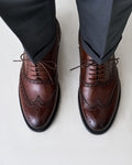 Zapatos Oxford Wingtip Dark Brown - Hombre