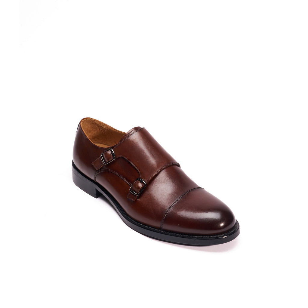 Straight Cap Monk Strap Dark Brown - Man