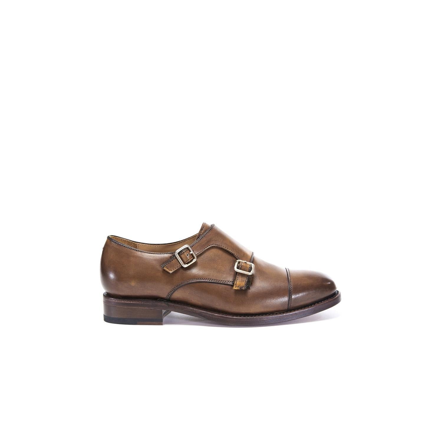 Goodyear Straight Toe Monk Strap - Chestnut Brown - Women
