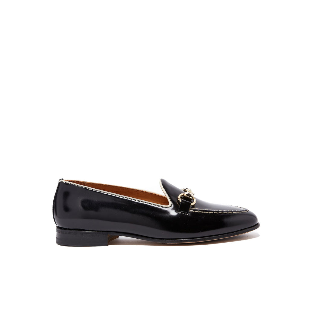 Bow Loafers - Black - Women