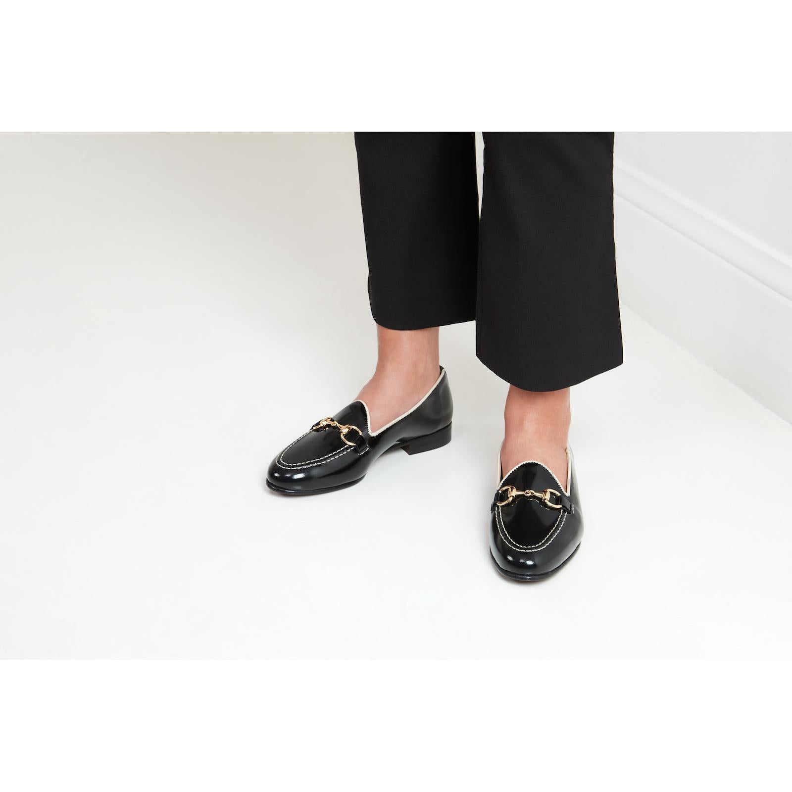 Bow Loafers - Black - Women
