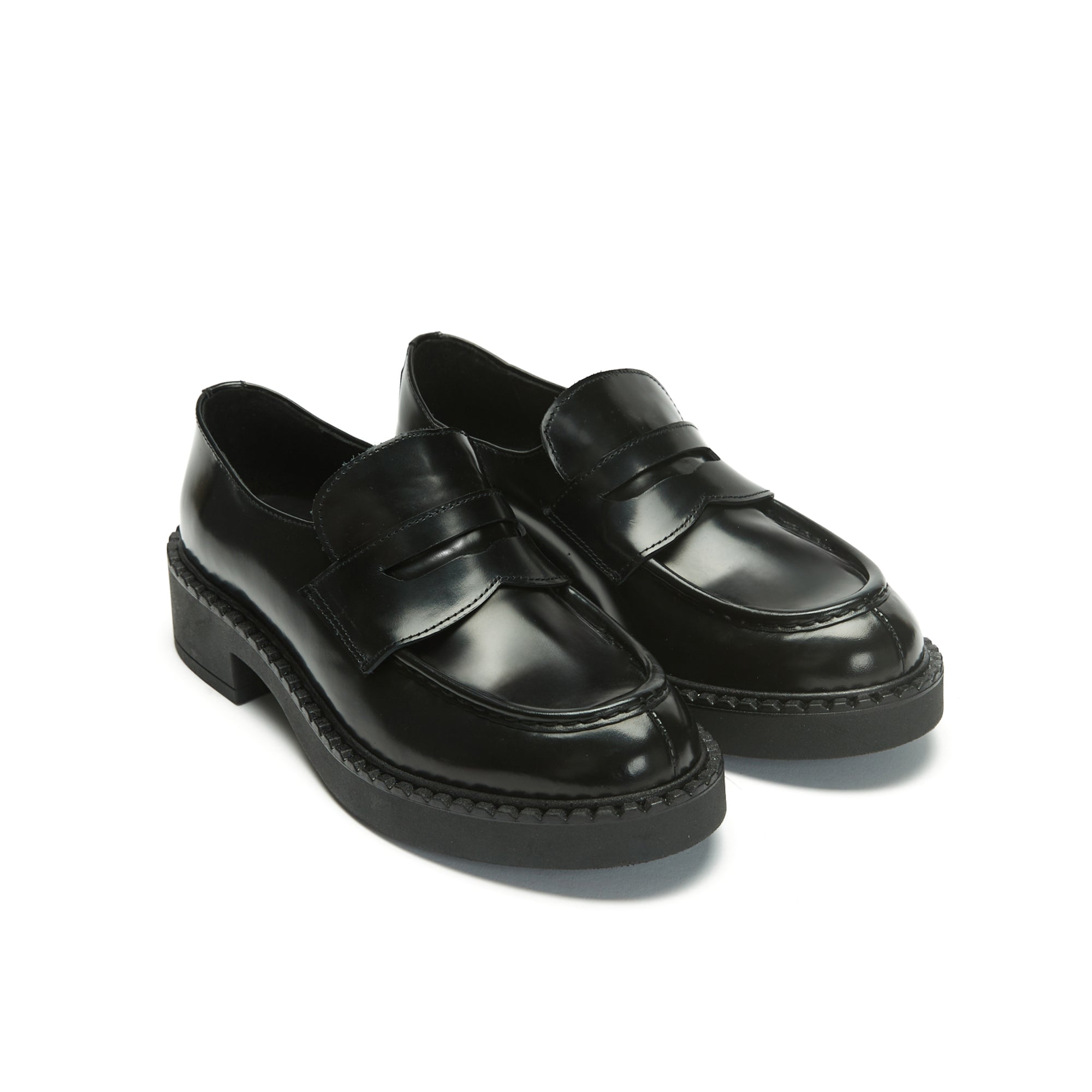 Penny Loafers - Black - Women's