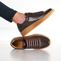 Zapatillas con cordones - Marrón oscuro - Mujer