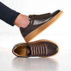 Zapatillas con cordones - Marrón oscuro - Mujer