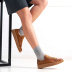Zapatillas Con Cordones, Color Marrón Claro - Mujer
