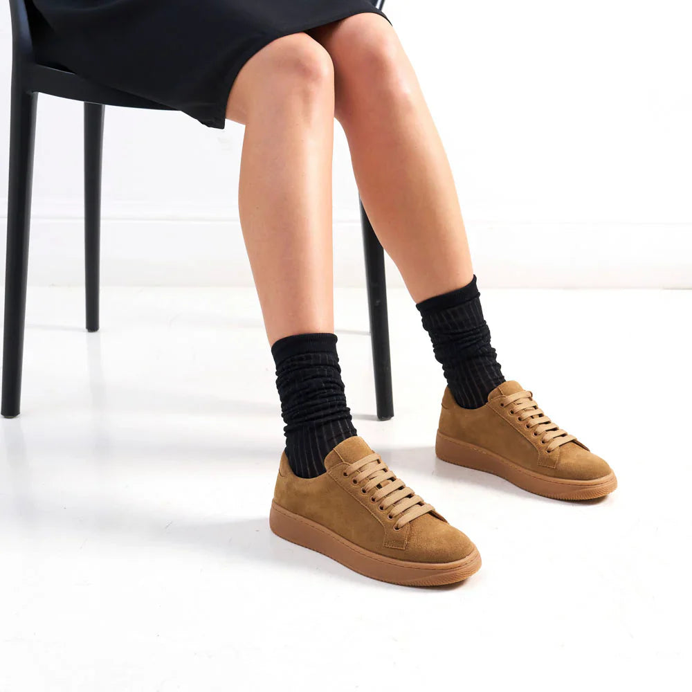 Baskets À Lacets - Marron - Femme