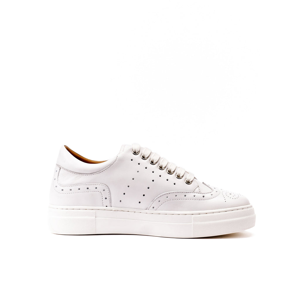 Pasaporte británico - Zapatillas Wingtip - Blanco - Mujer
