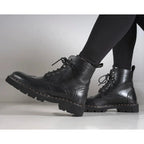 Botas Derby con punta de golf - Negro - Mujer