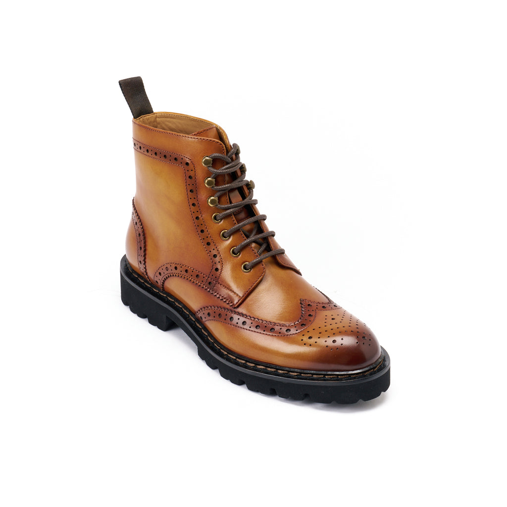 Bottes Derby À Bout D'Aile - Marron Brun - Femme