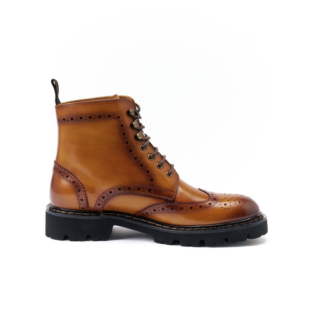 Bottes Derby À Bout D'Aile - Marron Brun - Femme