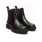 British Passport - Wingtip Chelsea Boots - Dark Brown - Women