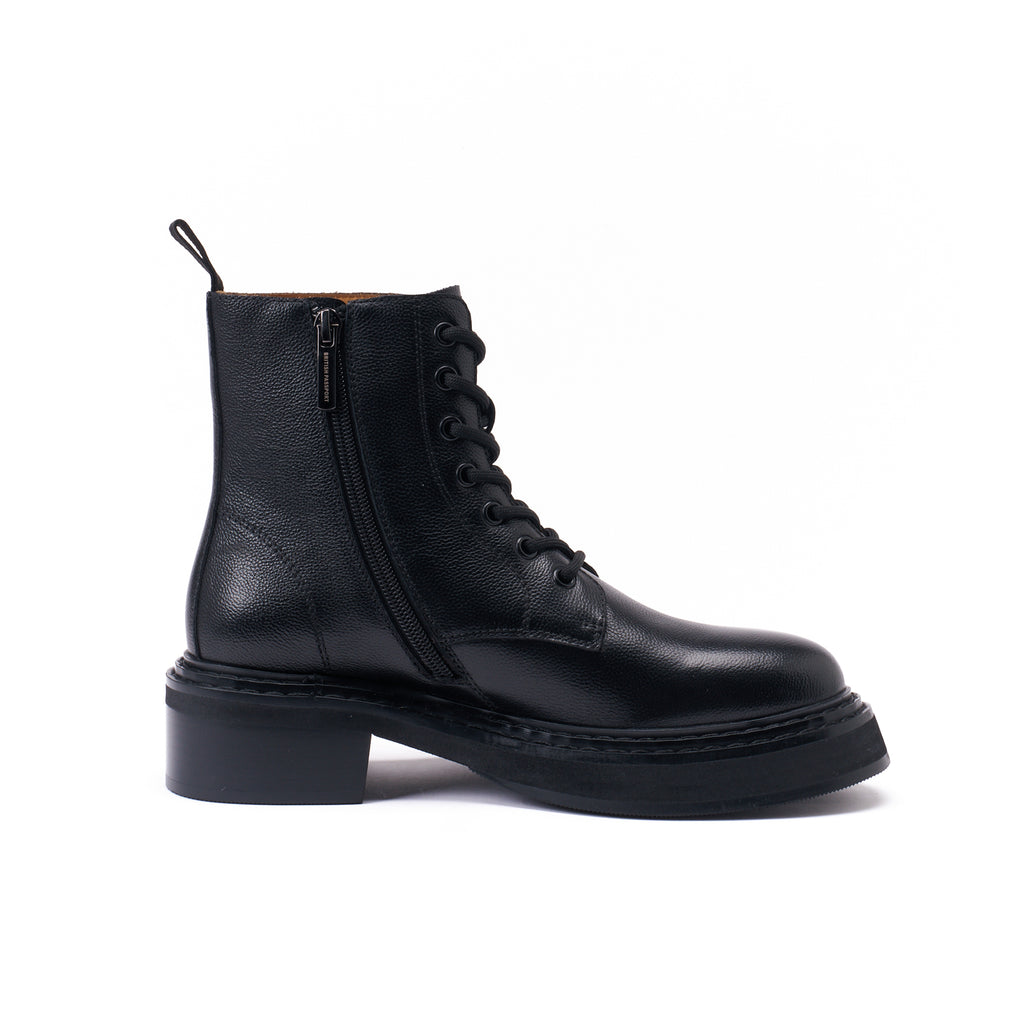Bottines Derby À Lacets - Noir - Femme