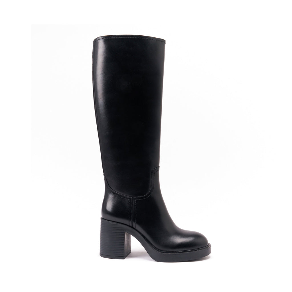British Passport - Tubular High Heel Ankle Boots - Black - Women
