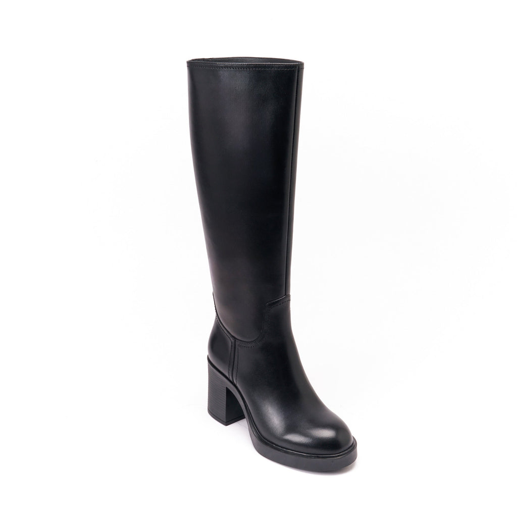 British Passport - Tubular High Heel Ankle Boots - Black - Women